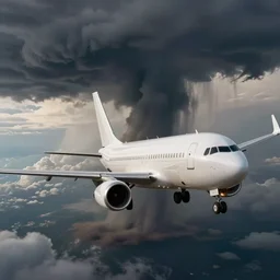 airplane | flying towards an f 5 tornado