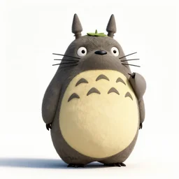 full body 3d render of Totoro from my neighbour totoro, studio lighting, white background, blender, trending on artstation, 8k, highly detailed, disney pixar 3D style