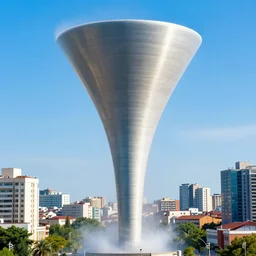 water tornado in the city, photorealistic, highly detailed, sharp focus, vivid, colorful