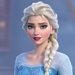Scarlett Johansson as Elsa in Frost, digital portrait, artstation, cgsociety, 4k, high detail