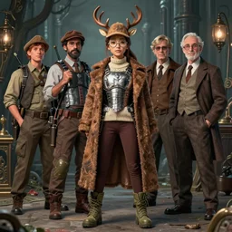 weird detective ariana grande wearing a knitted armored tanktop, skinny pants, army boots, long tailored coat, deerstalker hat and round glasses, fantasy, surreal, by james jean, manuel sanjulian, tom bagshaw, disney, pixar, dreamworks