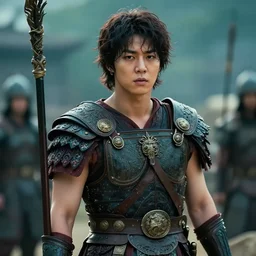 film still of jungkook as leonidas in 3 0 0 movie, 8 k