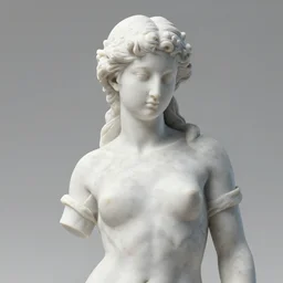 girl, hiroyuki takahashi style, marble statue style, 3 d perfect render style, marble statue style, 3 d perfect render style, marble statue style