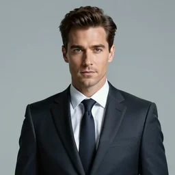 a hyper realistic portrait of a handsome male alien in a suit