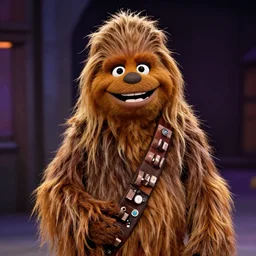 chewbacca as a muppet in star wars
