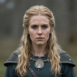real photo of a beautiful viking queen, macro 20mm