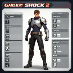Computer game system shock 2 , Shodan character layout