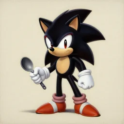 shadow the hedgehog cooking with guy fieri, oil - painting on linen, realism