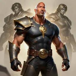 dwayne johnson character concept art, digital illustration, trending on artstation, intricate details, epic composition, sharp focus, 8 k uhd, masterpiece, league of legends splash art