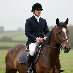 tommy shelby sitting on a horse