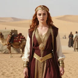 photo, sophie turner, morocco, arabian superhero clothing, action movie film still from lawrence of arabia, 5 0 mm,