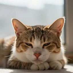 portrait photo of a sleeping kitten, indoors, f 1. 4, golden ratio, rim light, top light, overcast day
