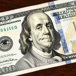 ryan reynolds in the style of a hundred us dollar banknote