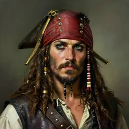 painterly bearded pirate, painted fantasy character portrait, headshot, fantasy, highly detailed, digital painting, artstation, concept art, sharp focus, illustration, art by the golden age of American illustration archive, simon bisley and frank frazetta, artgerm and greg rutkowski and alphonse mucha