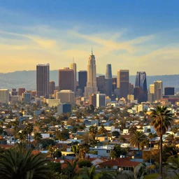 4 k wallpaper, los angeles from world of warcraft, landscape painting, los angeles city of angels, accurate depiction of la, concept art