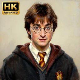 painting of john lennon as harry potter by rene magritte, hd, 4 k, detailed, award winning