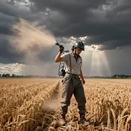 crop dusting with gender reveal fart pants