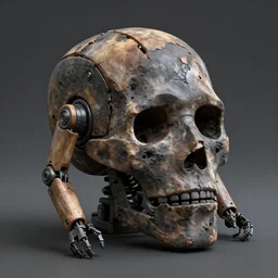the charred husk of a dead robot