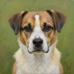 a painting of a dog by ray parker
