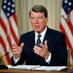 ronald reagan cut up while talking