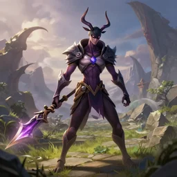 aatrox on the battlefield by greg rutkowski