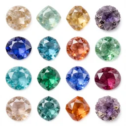 the color of various gems and minerals, synesthesia, wimmelbilder