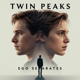Twin Peaks movie poster artwork by Michael Whelan and Tomer Hanuka, Rendering of The ego separates, from a scene from Twin Peaks, clean, full of detail, Matte painting, trending on artstation and unreal engine