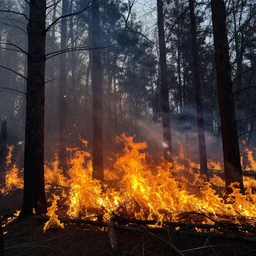 A burning forest