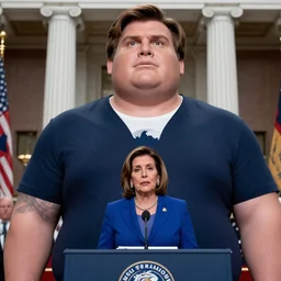 nancy pelosi is a giant buff man