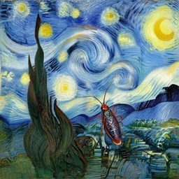 a cockroach by van gogh