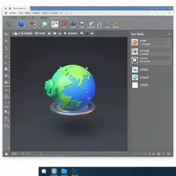 blender 2. 7 user interface screenshot, ubuntu 1 8 lts