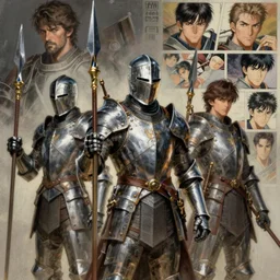 Knights Templar wearing sci-fi space javelin armor, concept art, digital illustration, painting, by John Harris, Emil Melmoth, Craig Mullins, yoji shinkawa, artstation, moebius comic, Marc Simonetti, lan McQue, Kentaro, Miura, hyper detailed, cinematic