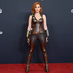 full length photo of christina hendricks as atompunk warrior, 8 k, hdr, smooth, sharp focus, high resolution, award - winning photo
