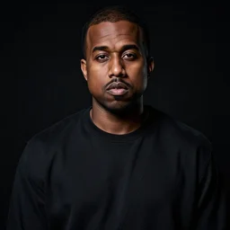 a ( ( ( ( ( ( ( ( ( ( ( ( chiaroscuro lighting portrait ) ) ) ) ) ) ) ) ) ) ) of kanye west dressed as rick owens, black background, portrait by julia margaret cameron, shallow depth of field, 8 0 mm, f 1. 8