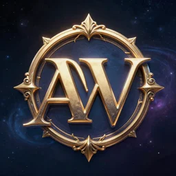 a and w logo, digital art, cosmic, 3 d high definition, trending on art station, photorealistic, high resolution, 8 k, octane, hyper detailed, insane details, intricate, elite, ornate, elegant trend, highly detailed and intricate, sharp focus, photography, unreal engine