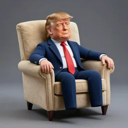 design of an armchair inspired by Donald Trump