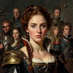 portrait of a spanish heroine maria pita, colourised, face portrait, epic, tragic, military art, fantasy, dieselpunk, hd shot, digital portrait, beautiful, artstation, comic style, by artgerm, guy denning, jakub rozalski, magali villeneuve and charlie bowater