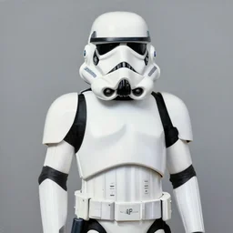 painting of bob ross as a stormtrooper.