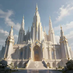 beautiful digital illustration of a fantasy palace in mythological Asgard, concept art, deviantArt, artsation, artstation HQ, HD, 16k resolution, octane, finalRender, Unreal Engine