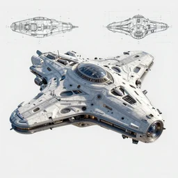 blueprint concept art of an organic alien space ship, hyperrealism, beautiful