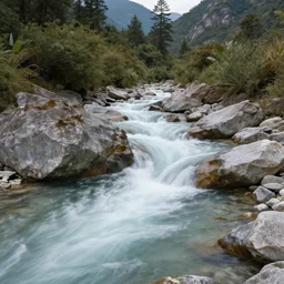 a river of money flowing down a mountain