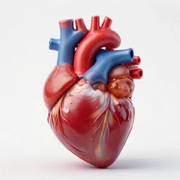 a 3d glue model of a heart
