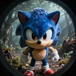 creepy found footage of sonic the hedgehog super close up zoom fish eye trailcam footage staring into your soul terrifying backrooms horror security cam