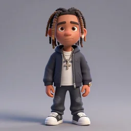 3 d model of playboi carti ( 2 0 2 2 ), in the style of pixar animation, octane render, ultra detailed, 3 d character model