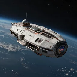 tiny spaceship, deep space exploration!!!, flying, the expanse tv series, industrial design, the final frontier, illustrative!!, punk!!!, space pirate, hyperdetailed, hyperrealistic, utilitarian cargo ship, underexposed, cinematic lighting, 4k, wide angle, beksinski, trending on artstation
