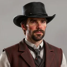 a screenshot of benedict cumberbatch in the video game red dead redemption. 3 d rendering. unreal engine. amazing likeness. very detailed. cartoon caricature