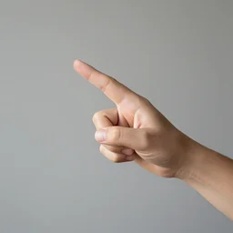 hand pointing at something