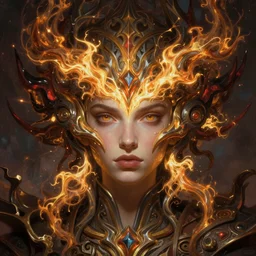 divine thunder, beautiful, detailed symmetrical close up portrait, intricate complexity, in the style of artgerm and ilya kuvshinov, magic the gathering art