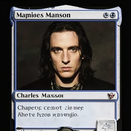 magic the gathering card depicting charles manson