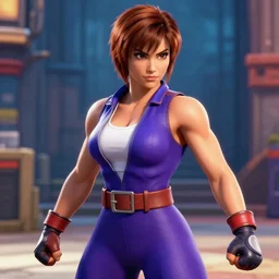 dana scully in the style of street fighter v